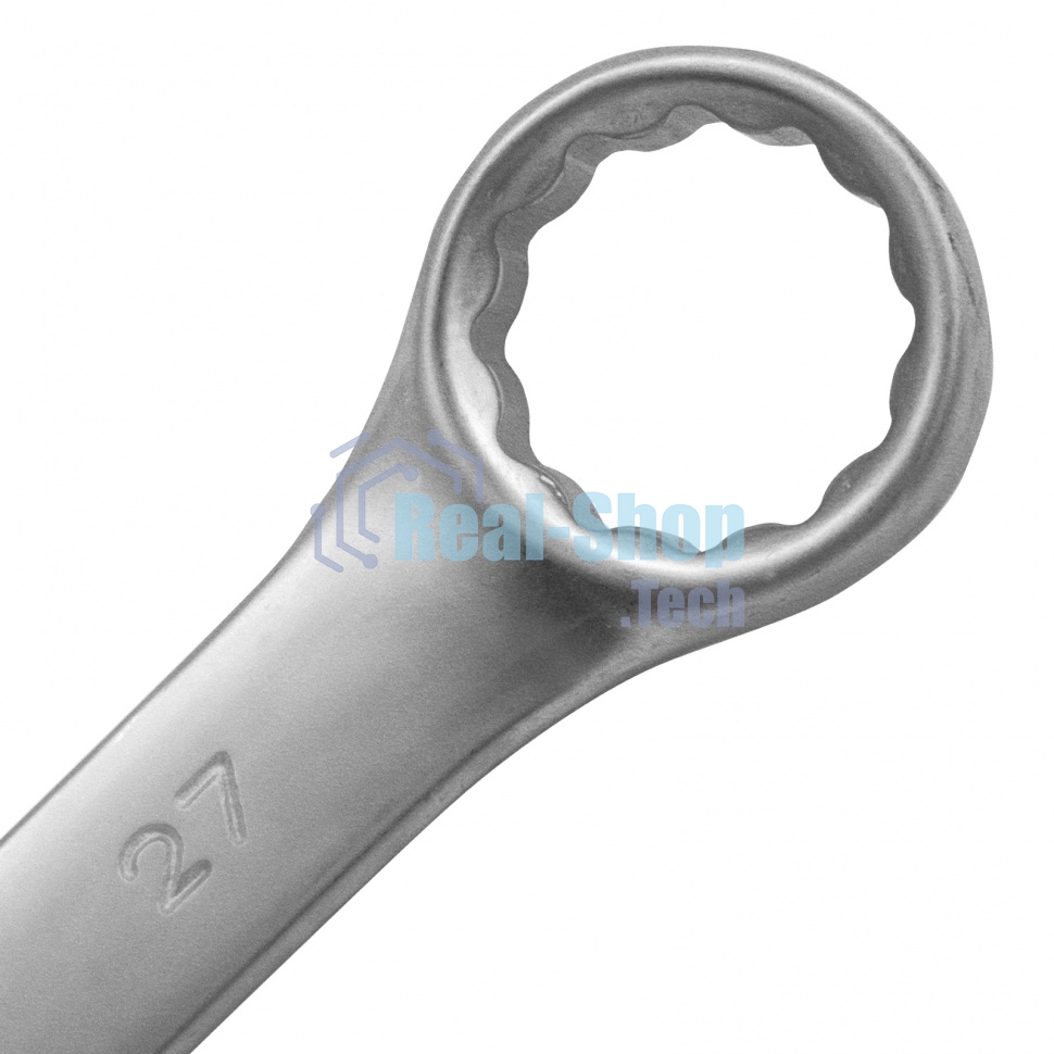 Ключ Matrix комбинированный, 27 мм, CrV, матовый хром