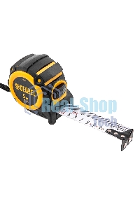 Рулетка Denzel 5 м х 32 мм, автоматич. фиксац., нейлон. покрытие, магнит. зацеп, двухстор. разметка