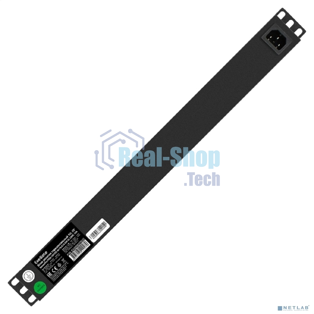 Блок розеток горизонтальный ExeGate ServerPro PDU-19H702 Al-7S-C14-SW-O, 19