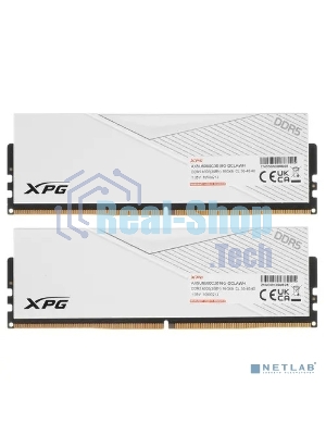 Оперативная память XPG Lancer, DDR5, 32GB (2x16GB), 6000MHz, CL30, DIMM, с радиаторами, белый