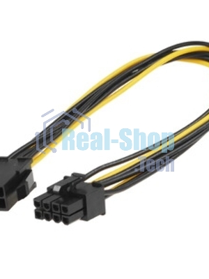 Кабель питания PCIe Cablexpert CC-PSU-68-30CM, PCIe 6pin(M)/PCIe 8pin(F), 30 см, пакет