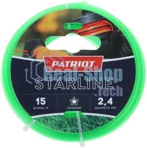 Леска для садовых триммеров Patriot Starline d=2.4мм L=15м (805201061)