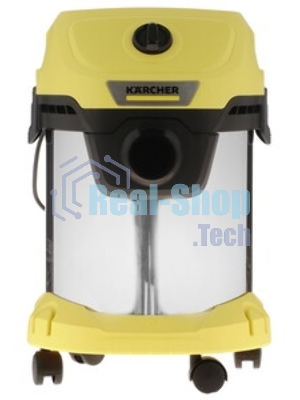 Строительный пылесос Karcher WD 3 S V-17/4/20 желтый, 1000 Вт, уборка сухая/сбор воды, пылесборник мешок/контейнер, 17 л