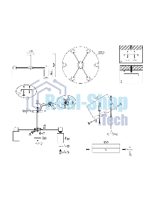 Светильник Ambrella light TR9581/6 BS латунь E14*6 max 40W 620*620*385