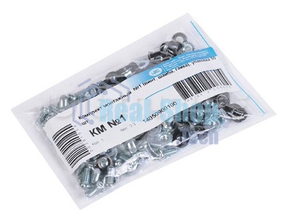 Комплект монтажный № 1 (винт, шайба, гайка), упаковка 50 шт. (КМ-1-50) (50 шт)