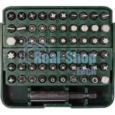 Отвертки-насадки (биты) Набор Kraftool Биты с адаптером в пластиковом боксе, Cr-V, 61 предмет 26140-H61