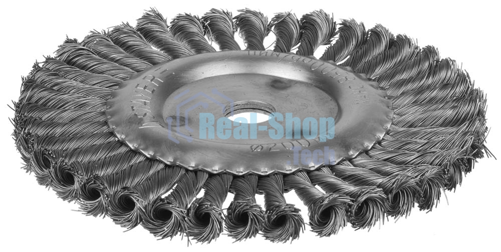 Кордщетка STAYER 35120-200дисковая для УШМ плетенные пучки проволоки 0.5мм 200мм/22мм