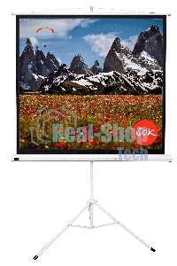 Экран 150x150 см TriScreen 1:1 напольный рулонный белый84' Matt White (MW), черный корпус