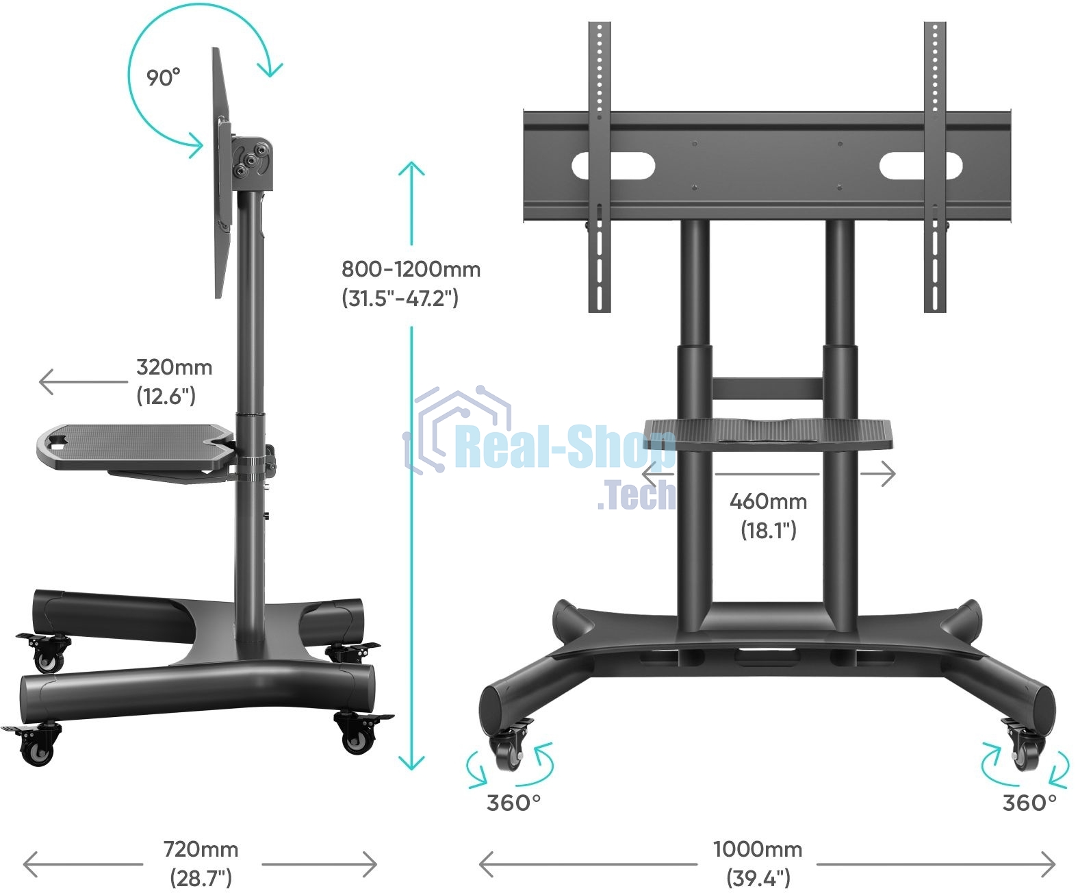 Стойка для телевизора с кронштейном ONKRON 50