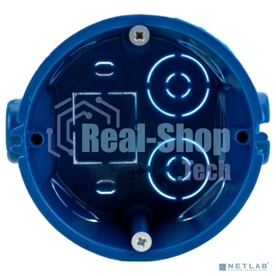 Коробка установочная С3 d68x45 для твердых стен (с саморезами и стык. узлами) IEK UKT10-068-045-000-A-S-UO