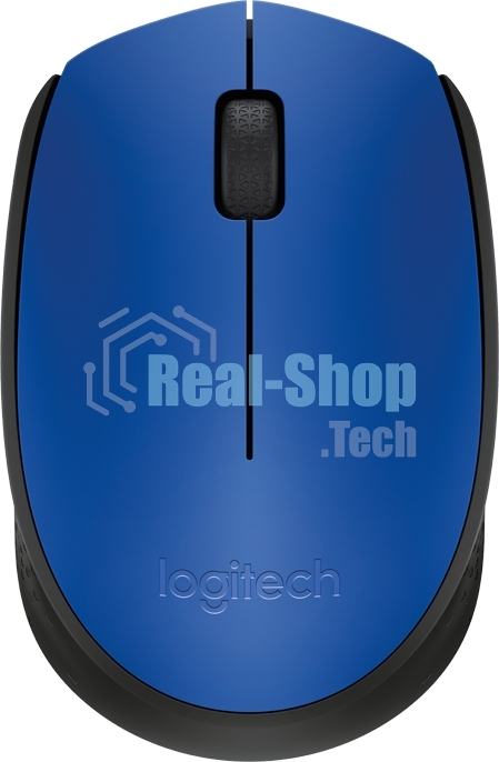 Мышь беспроводная Logitech M171 синий, 1000 dpi, радиоканал, USB, кнопки - 3