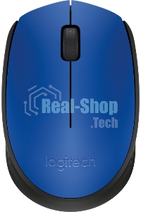 Мышь беспроводная Logitech M171 синий, 1000 dpi, радиоканал, USB, кнопки - 3