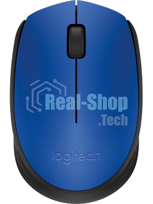 Мышь беспроводная Logitech M171 синий, 1000 dpi, радиоканал, USB, кнопки - 3