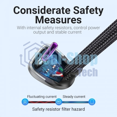 Кабель Vention USB 2.0 CM/AM 5A - 1м. U-образный