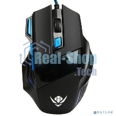 Мышь проводная Nakatomi MOG-21U черный, 2400 dpi, USB, кнопки - 7