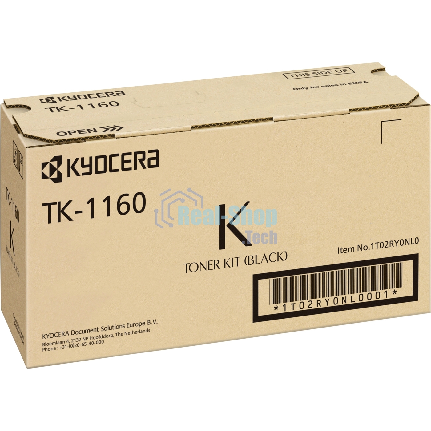Картридж лазерный Kyocera TK-1160 (1T02RY0NL0) черный для P2040dn/P2040dw 7200 стр.