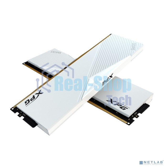Оперативная память XPG Lancer, DDR5, 32GB (2x16GB), 6000MHz, CL30, DIMM, с радиаторами, белый