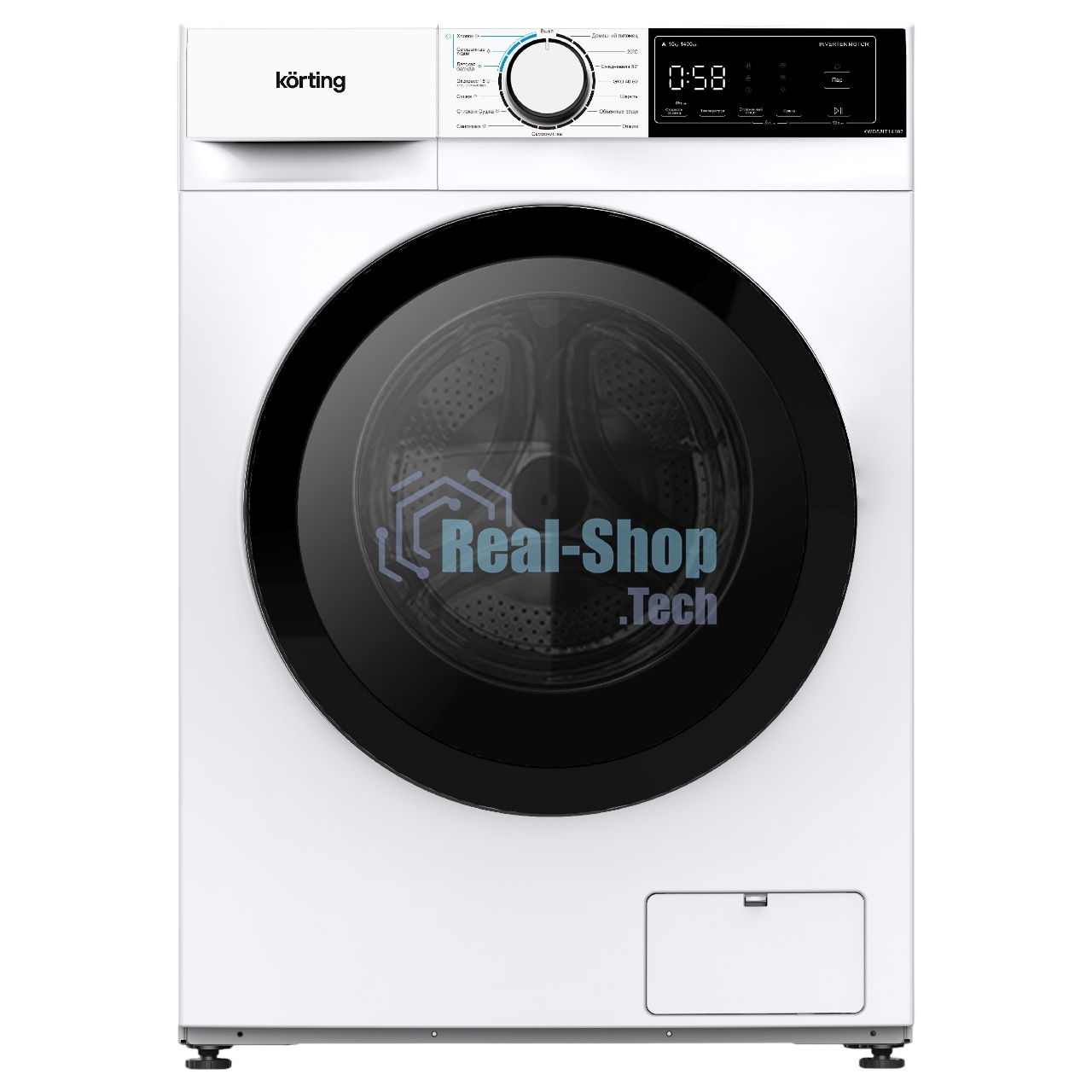Стиральная машина Korting KWD 53IT14107 белый, загрузка фронтальная 10 кг, 1400 об/мин, класс A