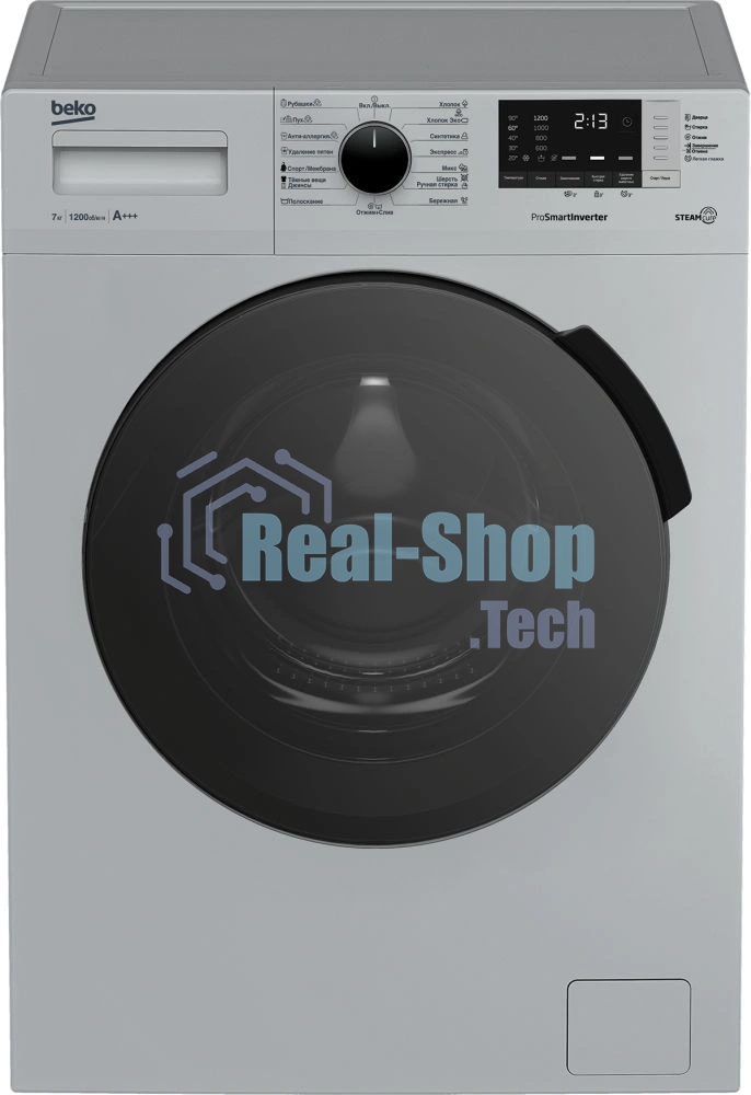 Стиральная машина Beko RSPE78612S серебристый, загрузка фронтальная 7 кг, 1200 об/мин., класс: А