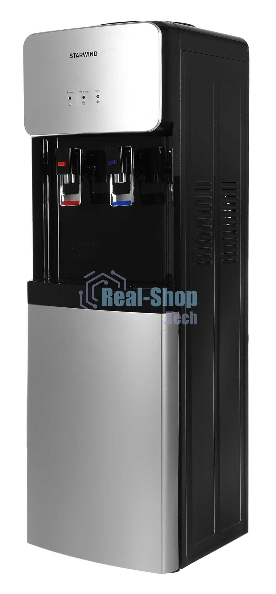Кулер для воды Starwind SW-1011EB, верхняя загрузка, нагрев 95 °С, охлаждение 10 °С, черный/серебристый