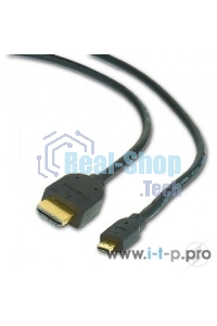 Кабель Cablexpert HDMI-micro HDMI CC-HDMID-6, 19M/19M, v2.0, медь, позол.разъемы, экран, 1.8м, черный, пакет