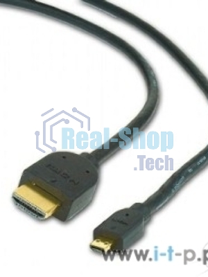Кабель Cablexpert HDMI-micro HDMI CC-HDMID-6, 19M/19M, v2.0, медь, позол.разъемы, экран, 1.8м, черный, пакет
