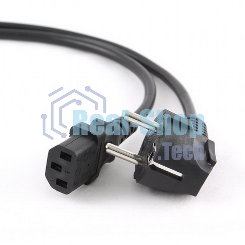 Кабель питания Cablexpert PC-186-VDE-3M, 3м, Schuko- C13, VDE, 10А, Сечение провода: 0,75 мм2, черный, с заземлением