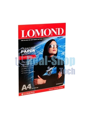 Термотрансфер Lomond 0808421 A4/140г/м2/10л./белый для темных тканей