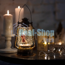 Декоративный фонарь Neon-night с эффектом снегопада и подсветкой 