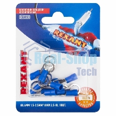 Наконечник кольцевой Rexant изолированный ø8.4мм, 1.5-2.5мм², НКи 2.5-8/НКи2-8/RV2-8, синий, в упак. 10 шт.