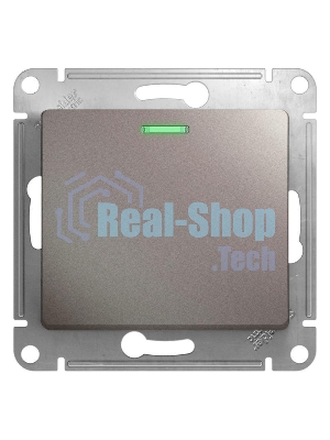 Механизм выключателя 1-кл. СП Glossa сх. 1а 10А IP20 10AX с подсветкой платина SchE GSL001213