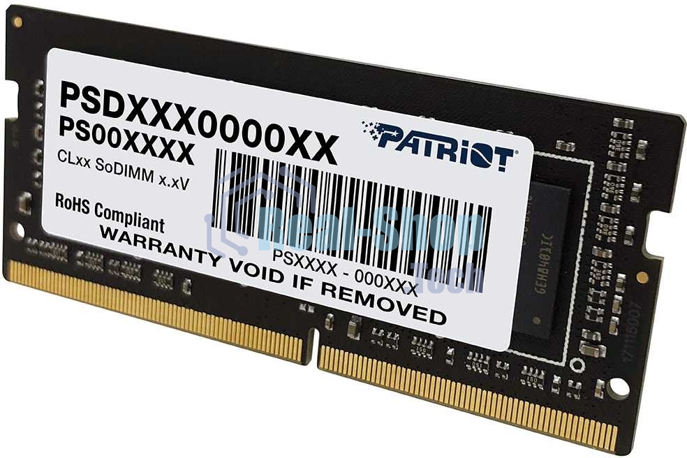 Оперативная память Patriot Signature, DDR4, 16GB (1x16 GB), 2666 MHz, CL19, SO-DIMM