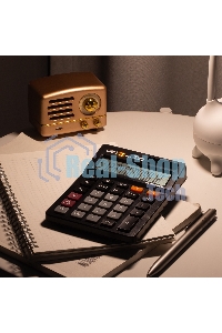 Калькулятор настольный Deli EM01320 черный 12-разр.