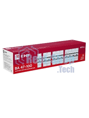 Выключатель автоматический модульный 3п D 80А 10кА ВА 47-100 PROxima EKF mcb47100-3-80D-pro