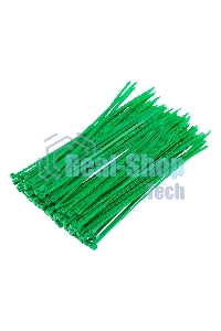 Хомуты Сибртех 200 х 3,6 мм, пластиковые, зеленые, 100 шт.