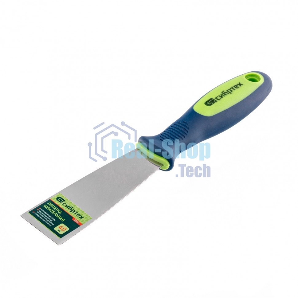 Шпательная лопатка из нержавеющей стали Сибртех, 40 мм, 2-комп. ручка