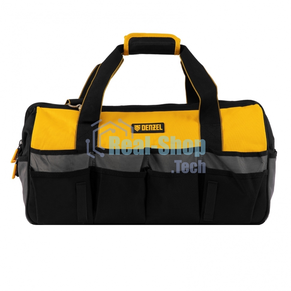 Сумка для инструмента Denzel 500х245х300 мм, 20 карман., съемный органайз. 10 карман., наплеч. рем.