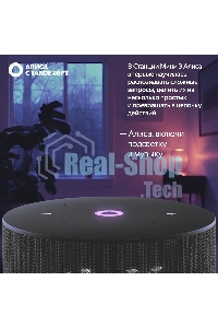Умная колонка Yandex Станция Мини 3 Алиса черный 12W 1.0 BT/Wi-Fi