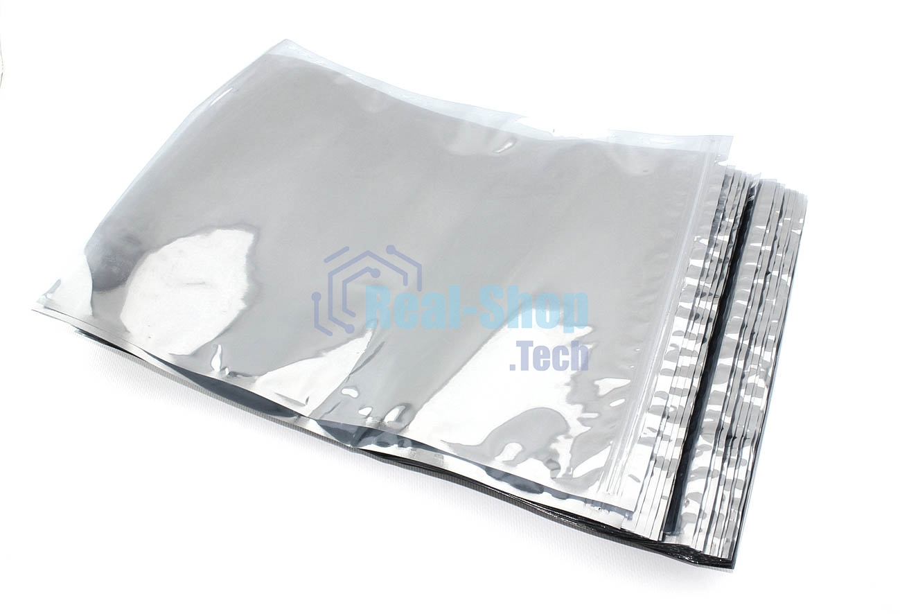 Упаковка 100 шт. антистатических пакетов с зип-локом 29x40см