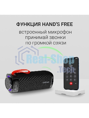 Портативная колонка Digma D-PS1522 черный 60W 2.0 BT 10м 3000mAh