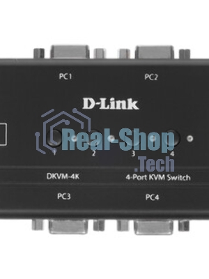 Переключатель KVM D-link DKVM-4K/B3A 4-портовый KVM-переключатель с портами VGA и PS/2