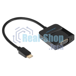 Адаптер Type-C на VGA, USB 3.0 + Type-С для MacBook, серебристый