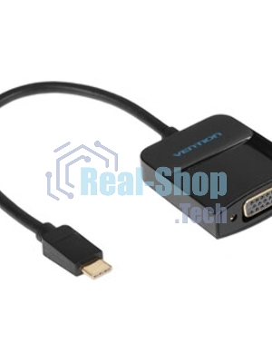 Адаптер Type-C на VGA, USB 3.0 + Type-С для MacBook, серебристый