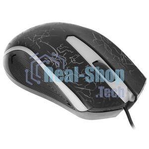 Мышь проводная Oklick 395M SHADOW черный, 1500 dpi, USB, кнопки - 3