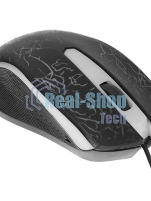 Мышь проводная Oklick 395M SHADOW черный, 1500 dpi, USB, кнопки - 3