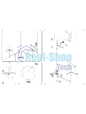 Люстра Ambrella light LH57123/5 SN/FR никель/белый матовый E14/5 max 40W D650*590