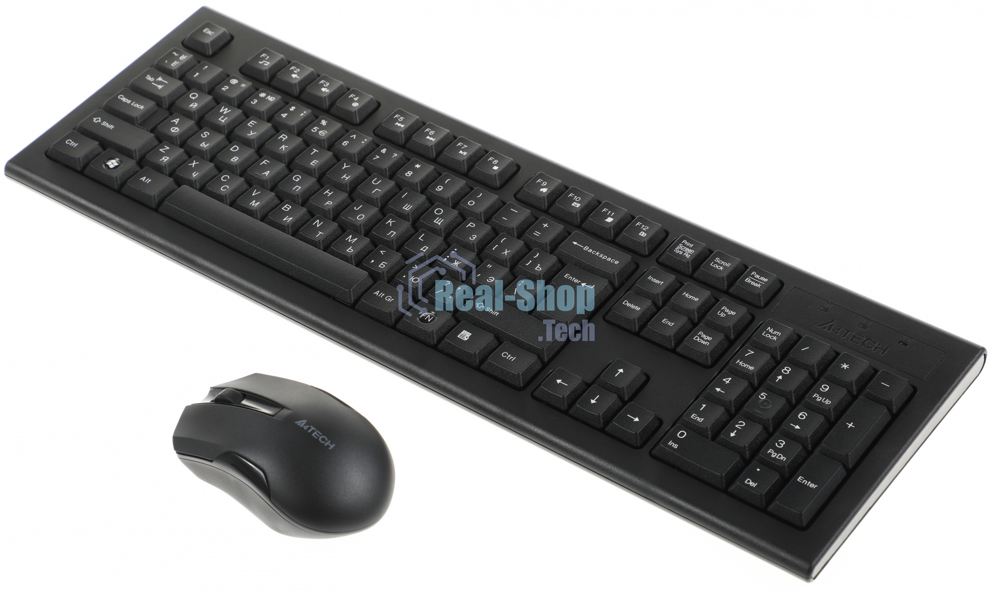 Комплект клавиатура+мышь A4Tech 3000NS беспроводной, USB, 1200 DPI, чёрный