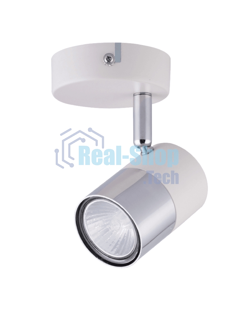 Светильник Hiper Светильник встраиваемый белый + Хром H078-1 Поворотный, мощность ламп до 50Вт Размер 13х27