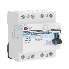 Выключатель дифференциального тока (УЗО) 4п 40А 30мА тип AC ВД-100 PROxima (электромех.) EKF elcb-4-40-30-em-pro