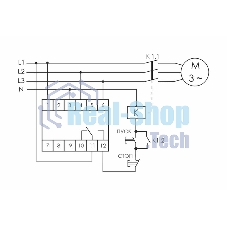 Реле контроля фаз CZF-310 (1 модуль; монтаж на DIN-рейке; 3х400/230+N 8А 1NO/NC IP20) F&F EA04.001.005